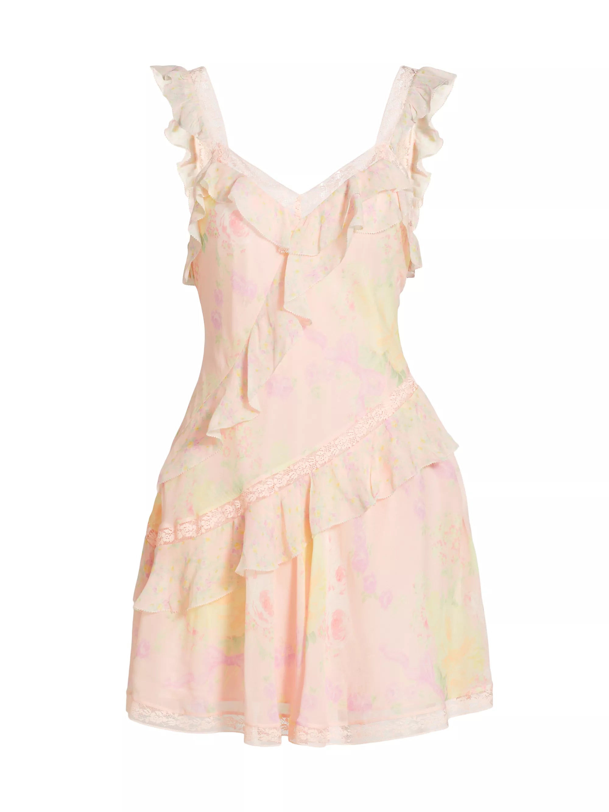 Serima Floral Ruffle Mini Dress - ONFEMME By Lindsey's Kloset