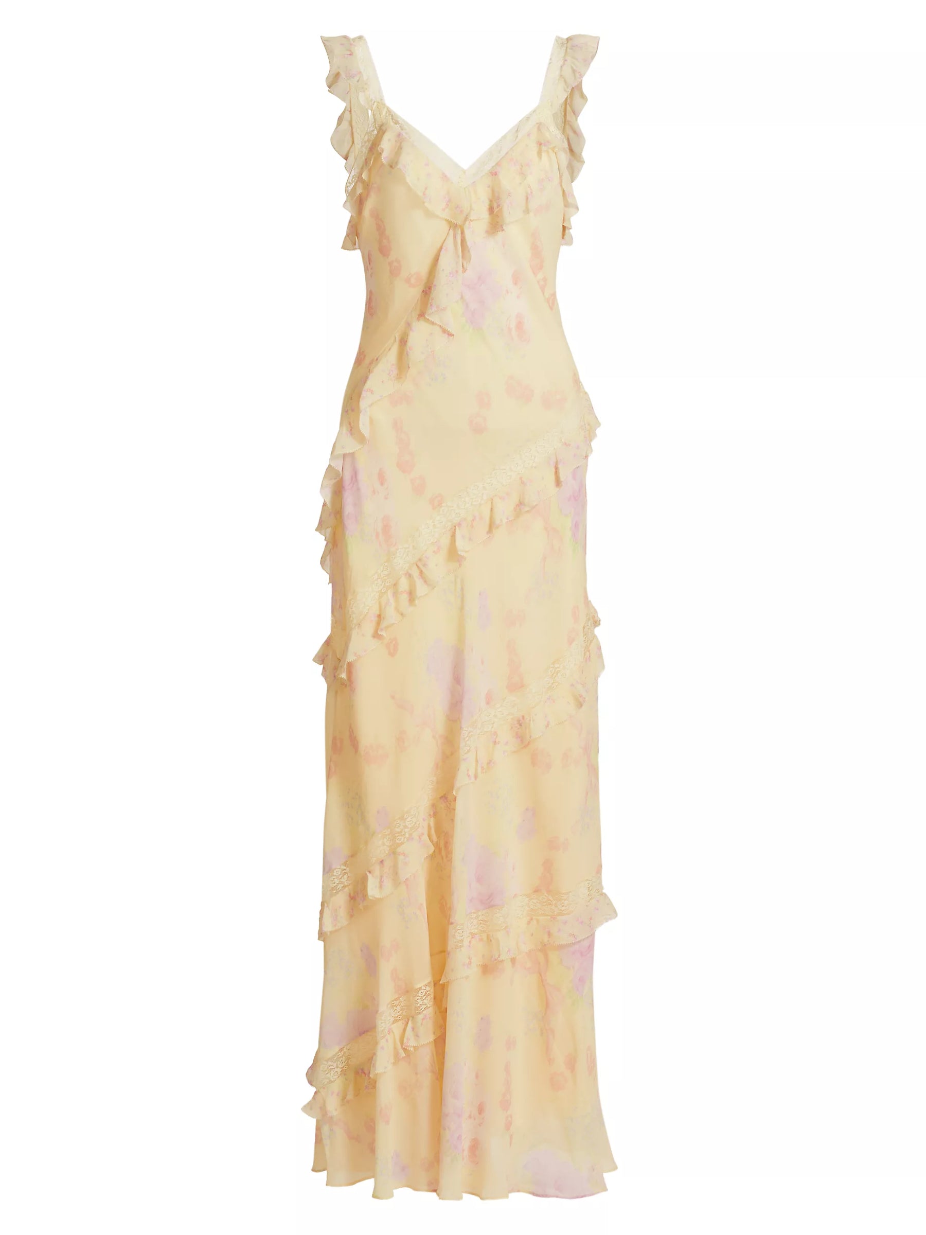 Radiance Floral Ruffle Maxi Dress