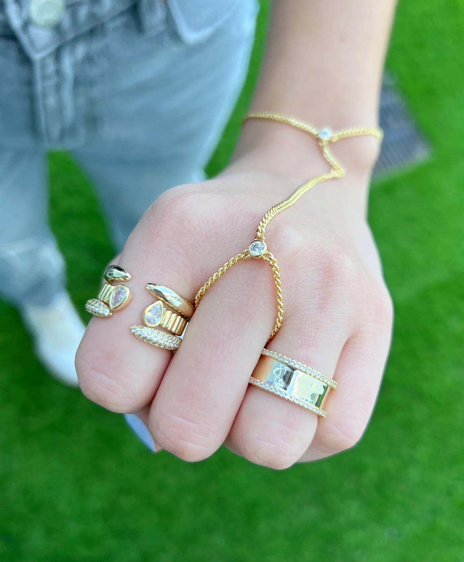 Double Pave Row Cigar Band - ONFEMME By Lindsey's Kloset