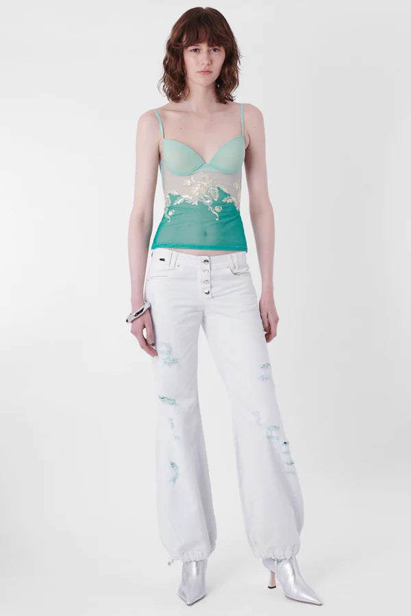 La Perla Vintage 1990's Green Corset Top - ONFEMME By Lindsey's Kloset