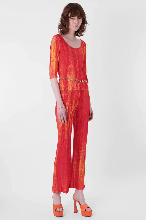 Roberto Cavalli 2015 Orange Mermaid Print Co-Ord - ONFEMME By Lindsey's Kloset