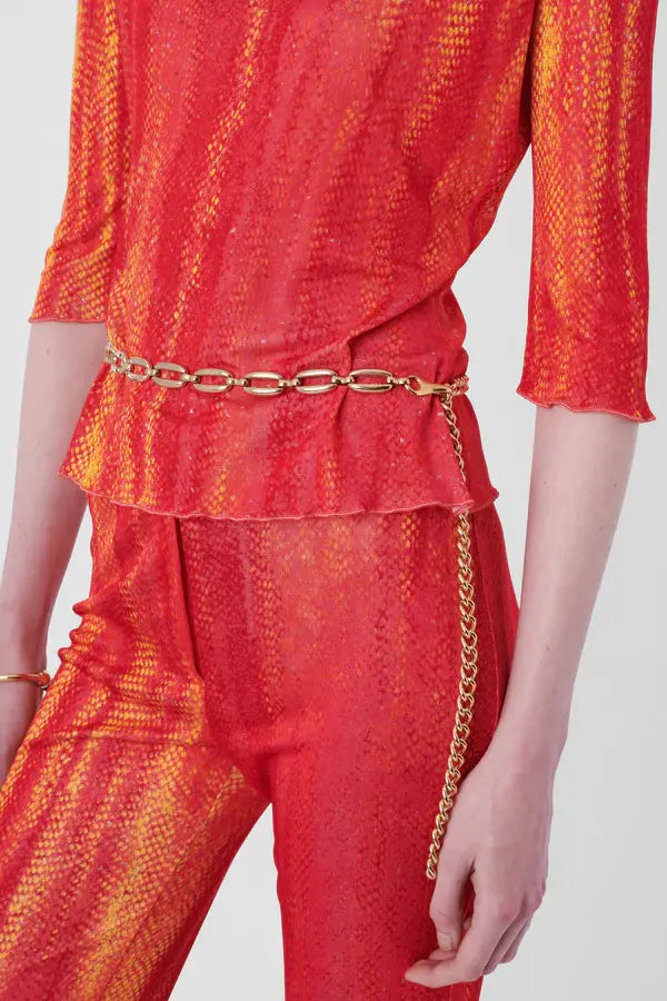 Roberto Cavalli 2015 Orange Mermaid Print Co-Ord - ONFEMME By Lindsey's Kloset