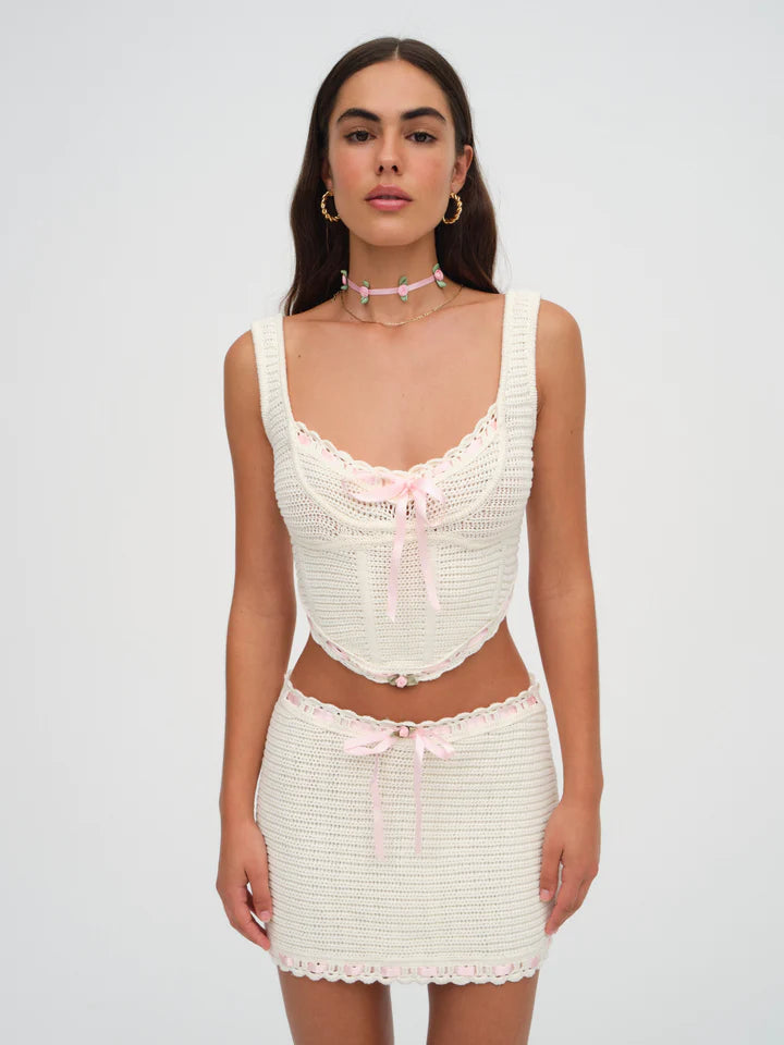 Kelsey Crochet Mini Skirt - ONFEMME By Lindsey's Kloset