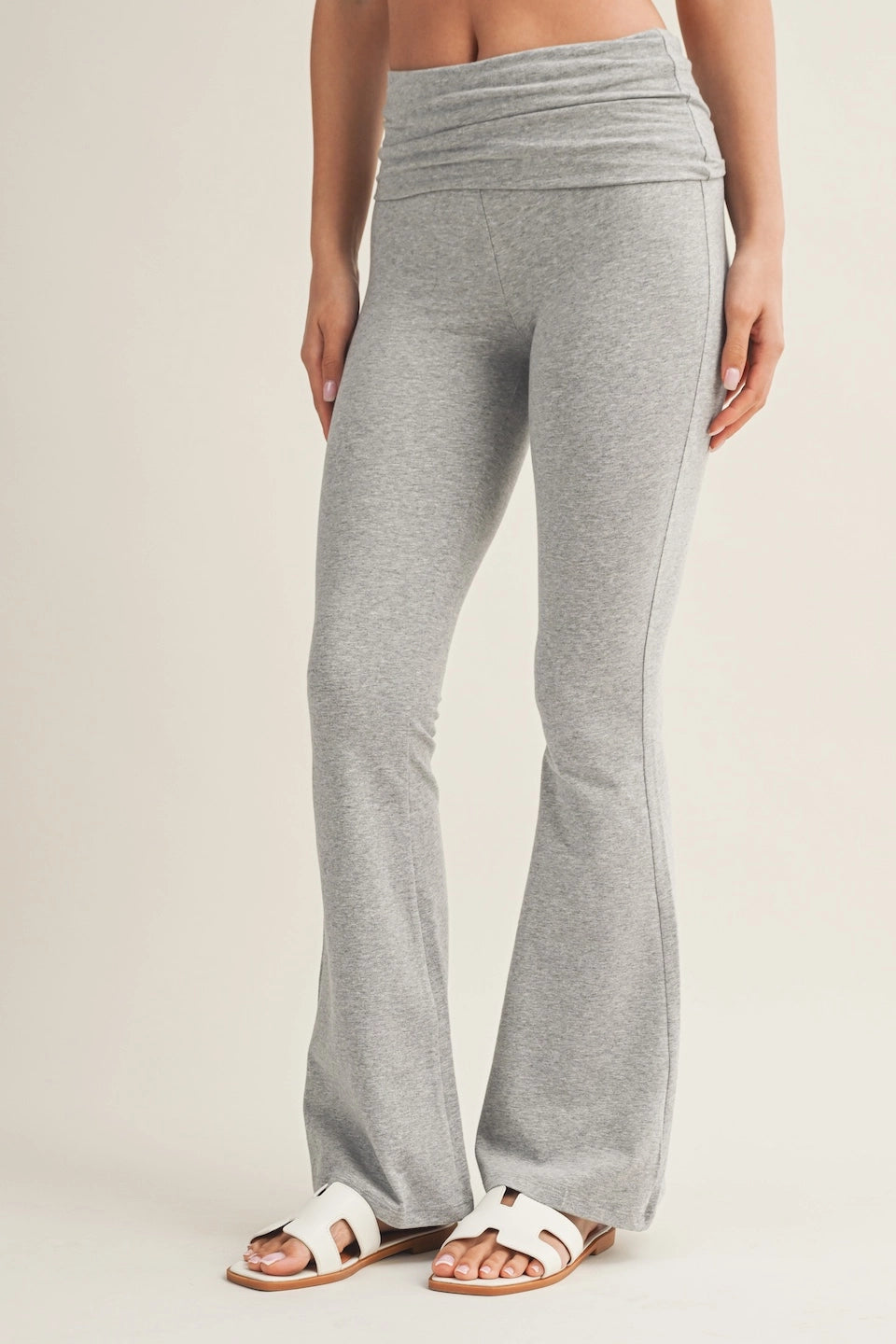 Elle Gray Foldover Pant