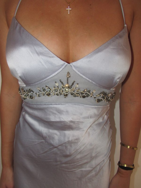 2005 Roberto Cavalli Light Blue Silk Gown - ONFEMME By Lindsey's Kloset