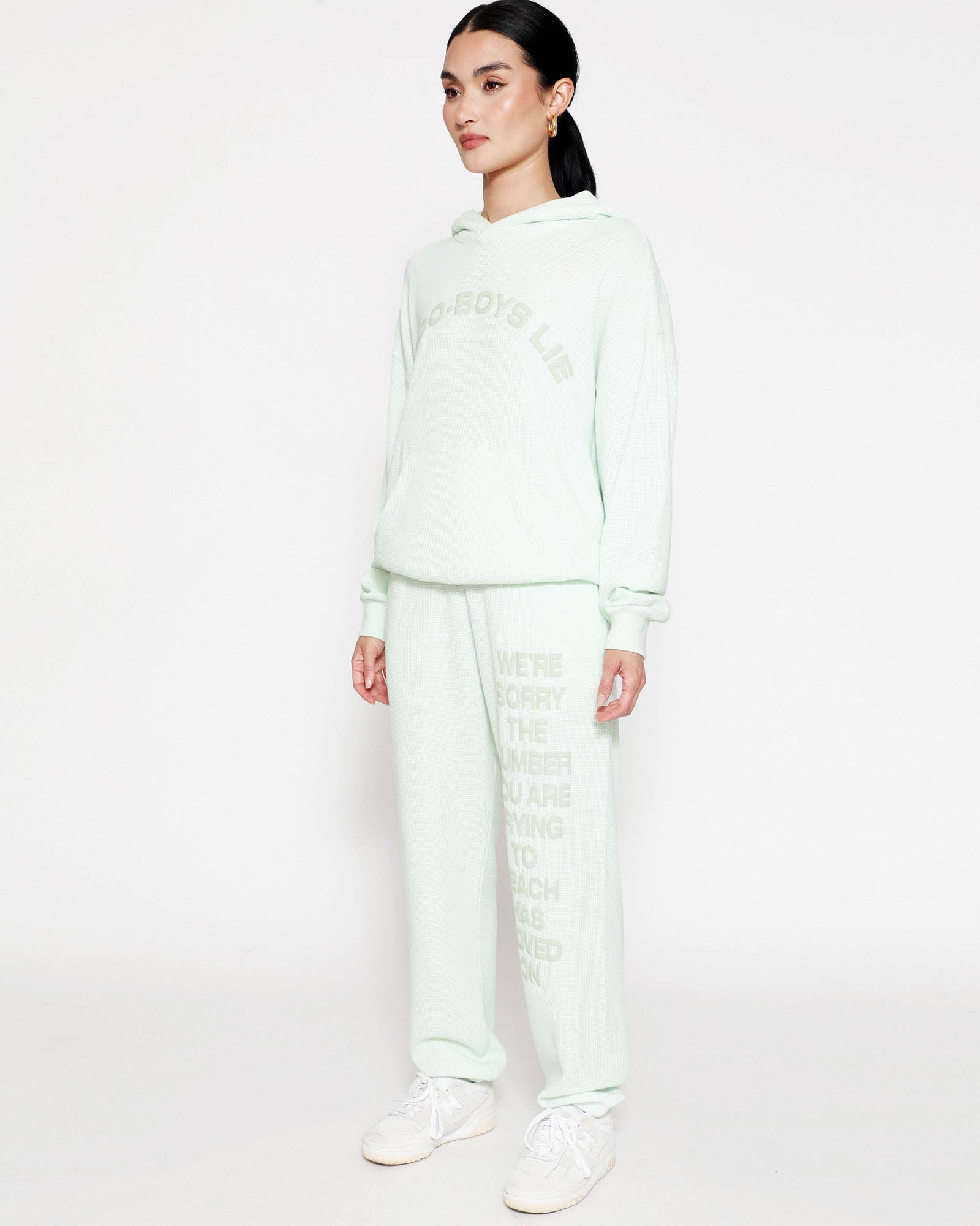 GREEN 1-800 REUNION SWEATPANTS - ONFEMME By Lindsey's Kloset