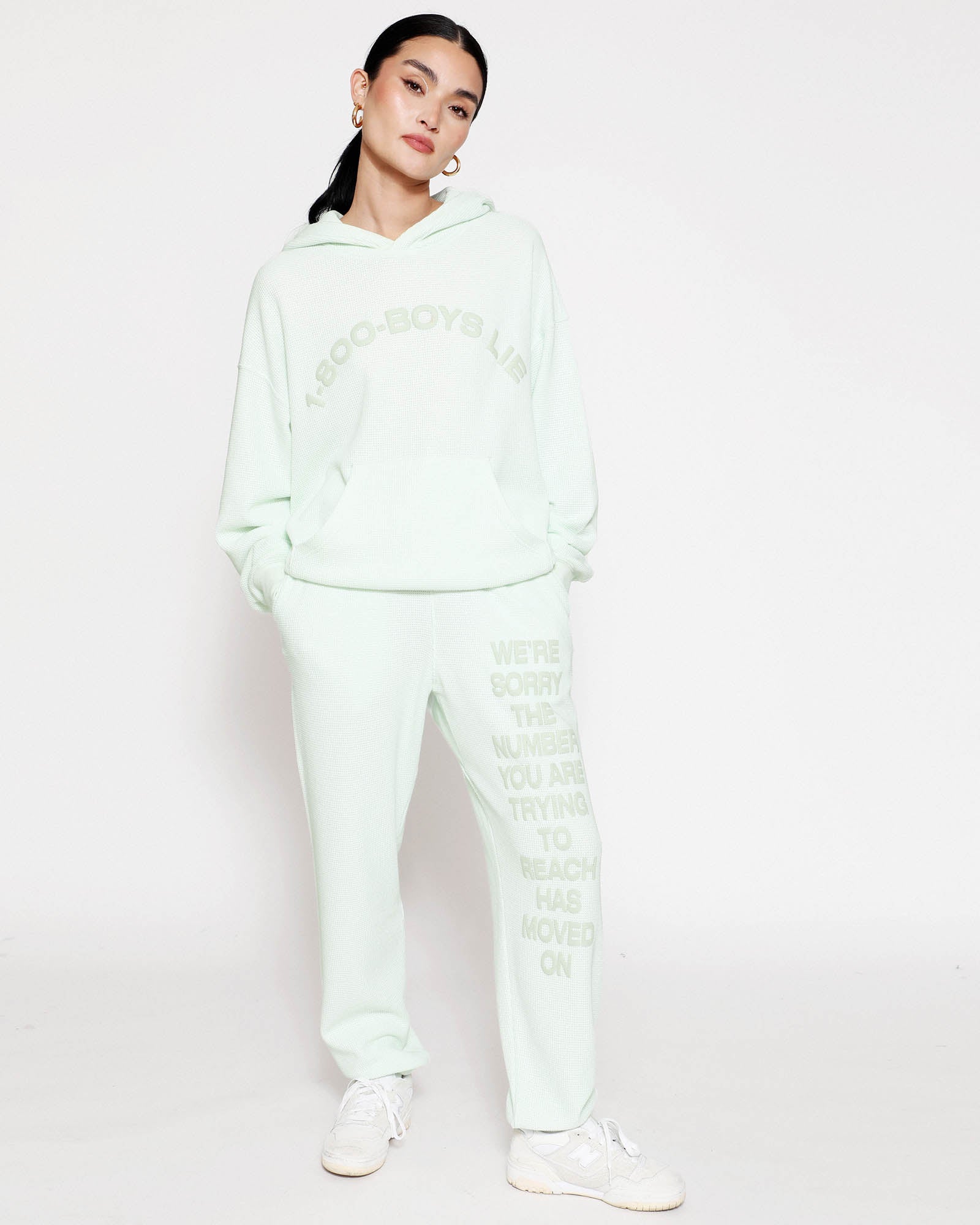 GREEN 1-800 REUNION SWEATPANTS - ONFEMME By Lindsey's Kloset