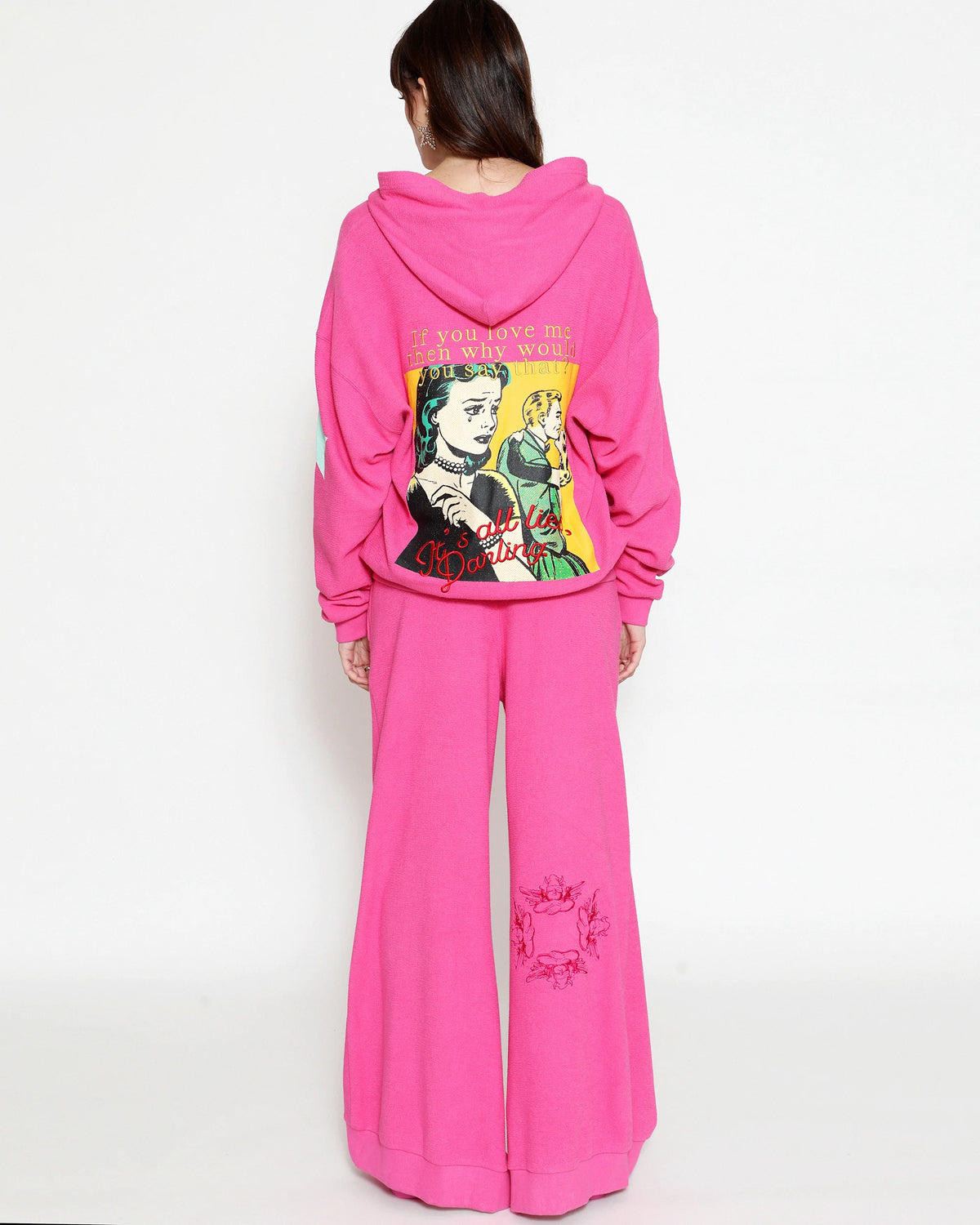 Pink Don't Say It Darling Harley Zip-Up Hoodie - ONFEMME By Lindsey's Kloset