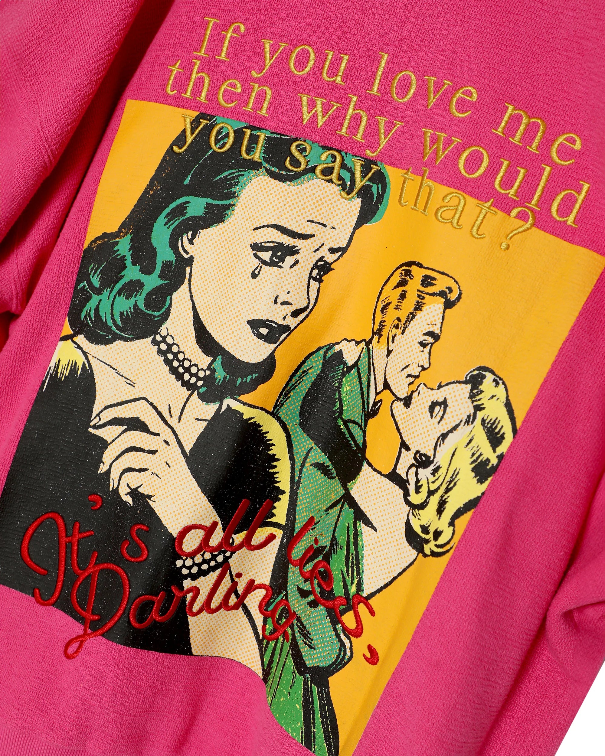 Pink Don't Say It Darling Harley Zip-Up Hoodie - ONFEMME By Lindsey's Kloset