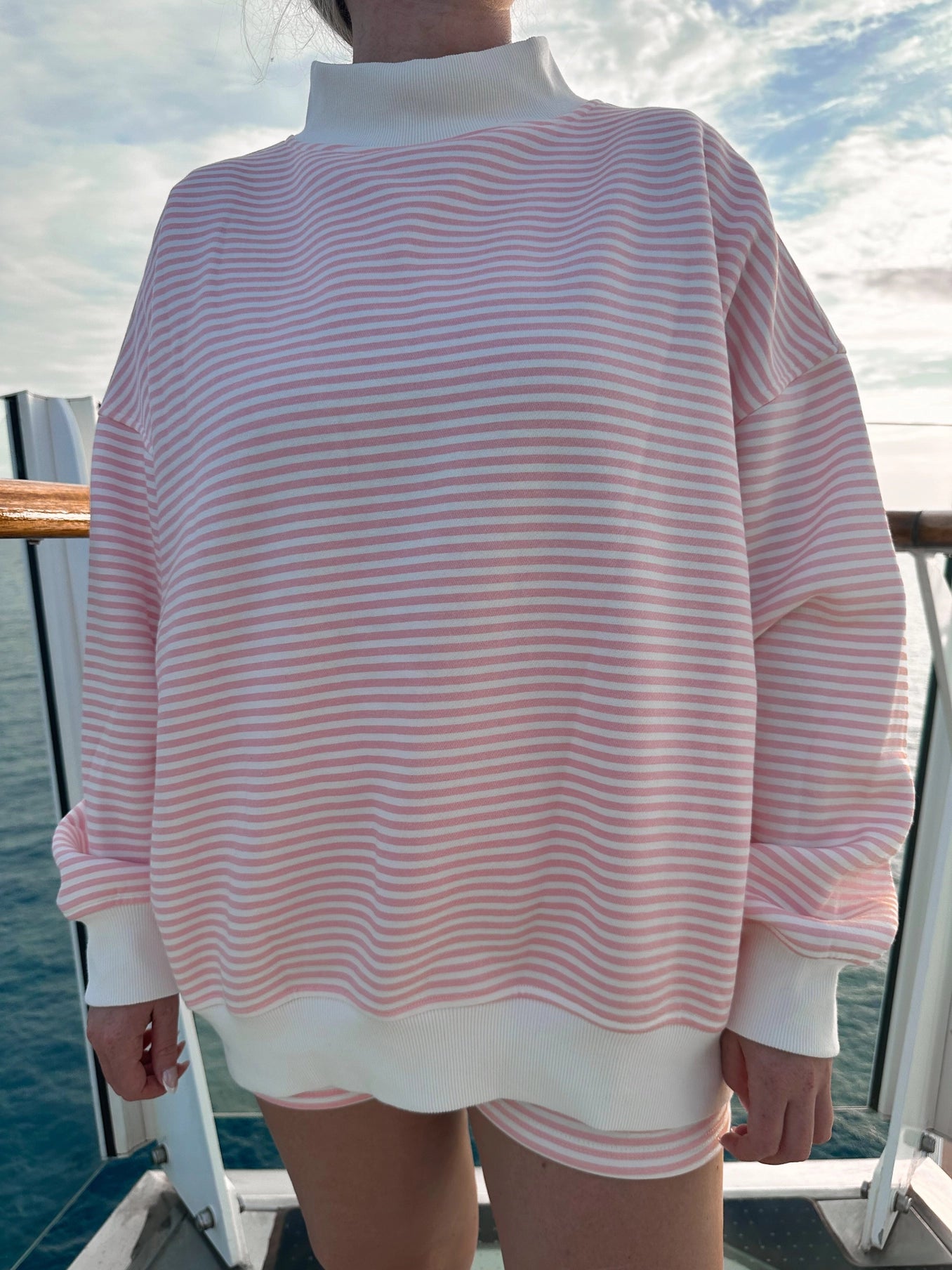 Coastal Blush Mockneck