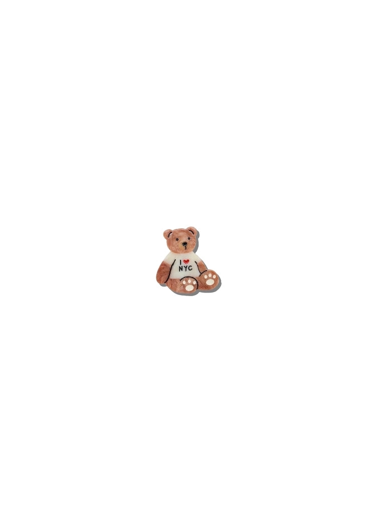 Hand-Painted New York Teddy Bear Brooch Pin