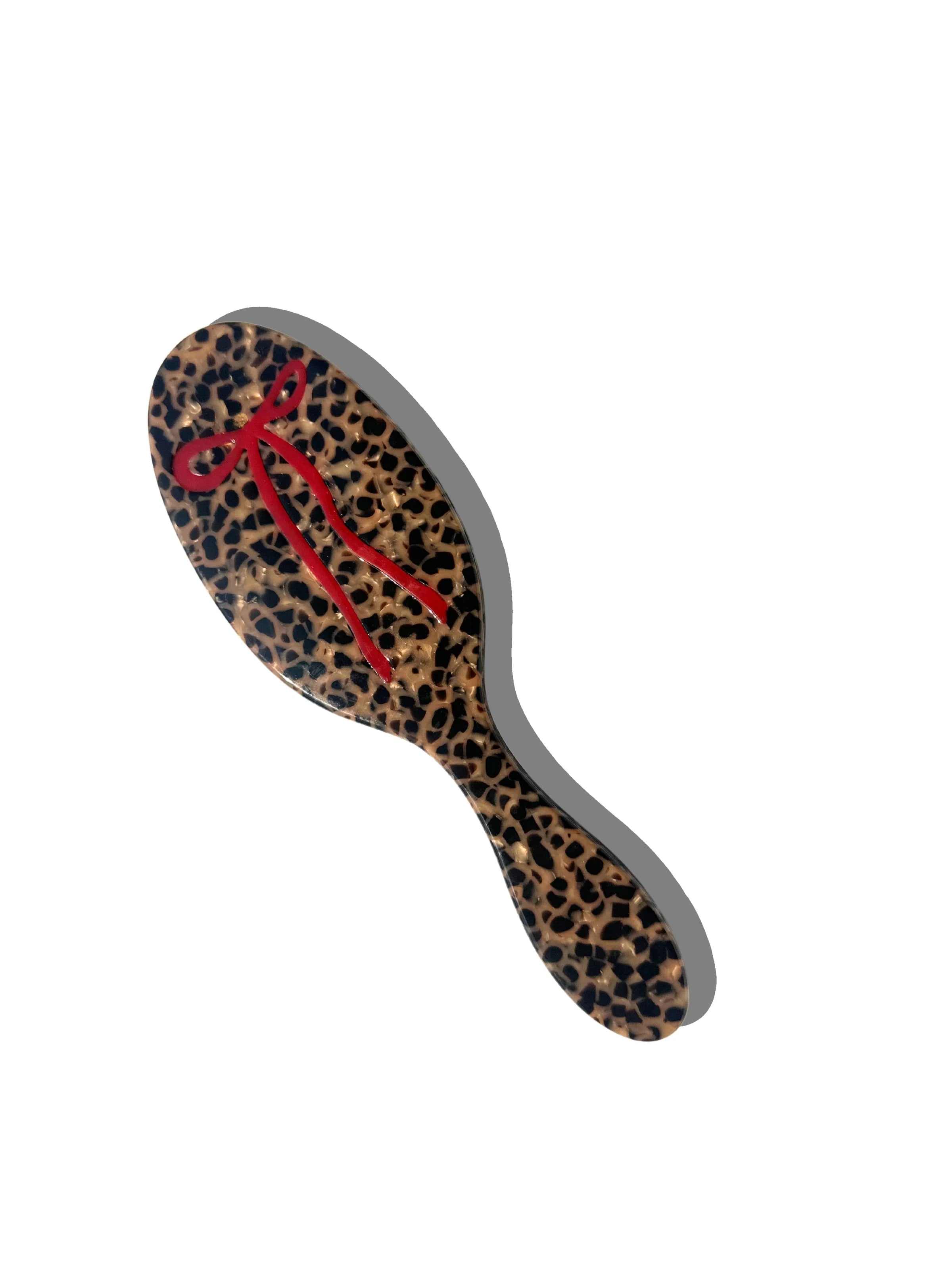 Leopard Bow Amazing Hair Day Brush - ONFEMME By Lindsey's Kloset