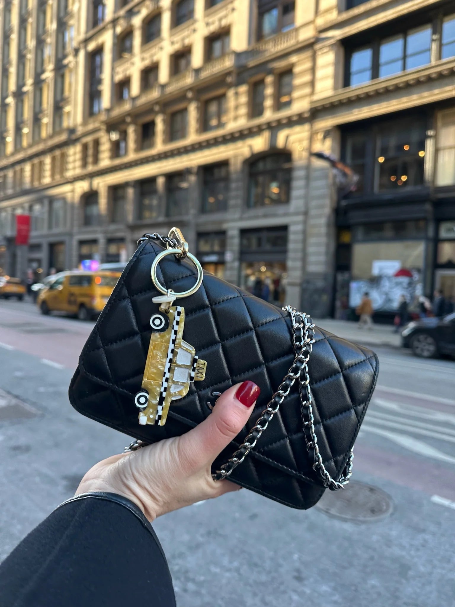 Taxicab Bag Charm + Keychain
