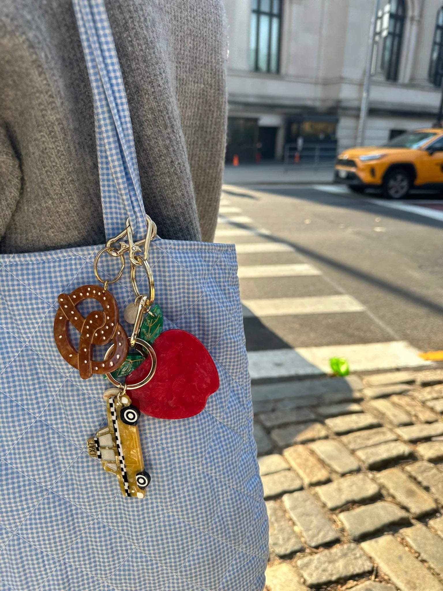 Taxicab Bag Charm + Keychain