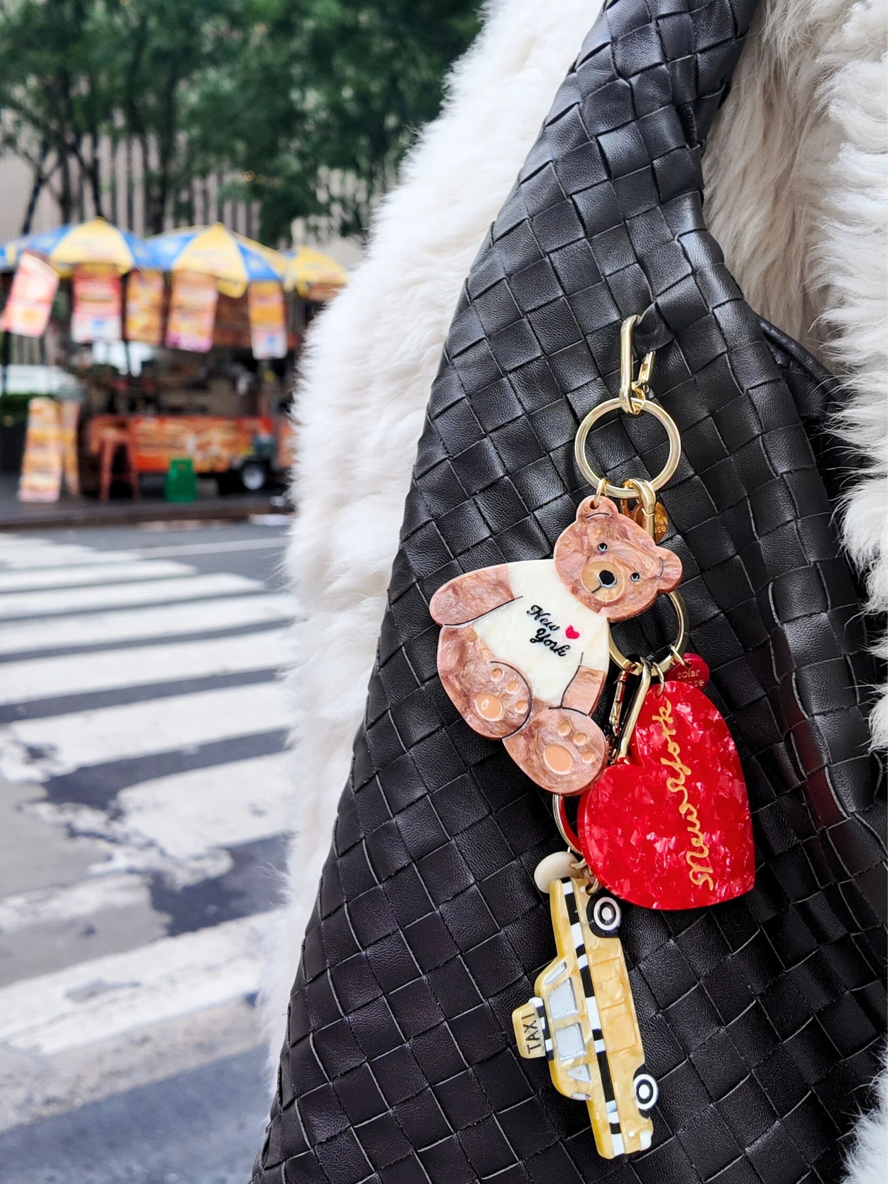 Taxicab Bag Charm + Keychain