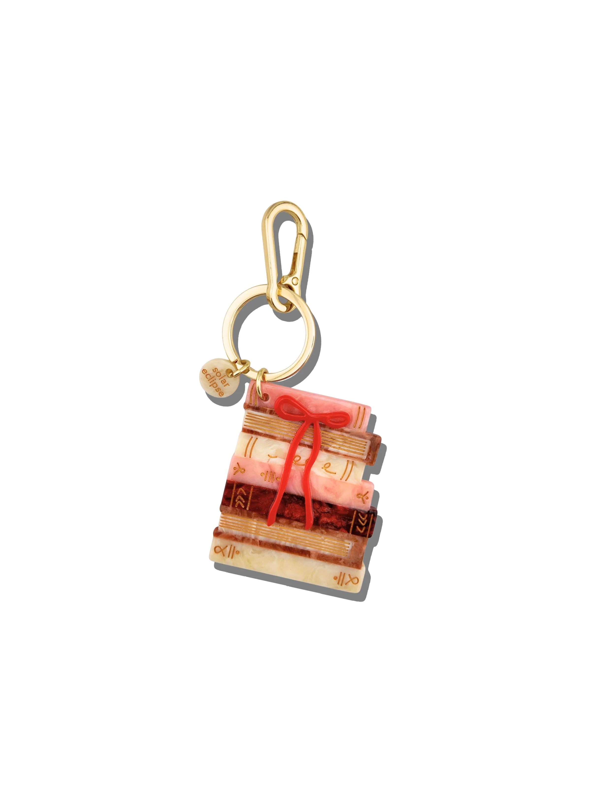 Bow Bookstack Bag Charm + Keychain - ONFEMME By Lindsey's Kloset