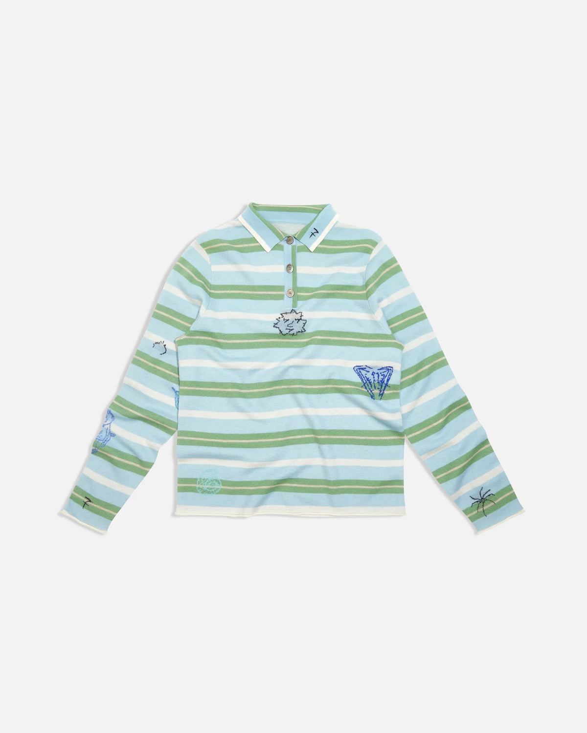 Sage Coin Striped Polo - ONFEMME By Lindsey's Kloset