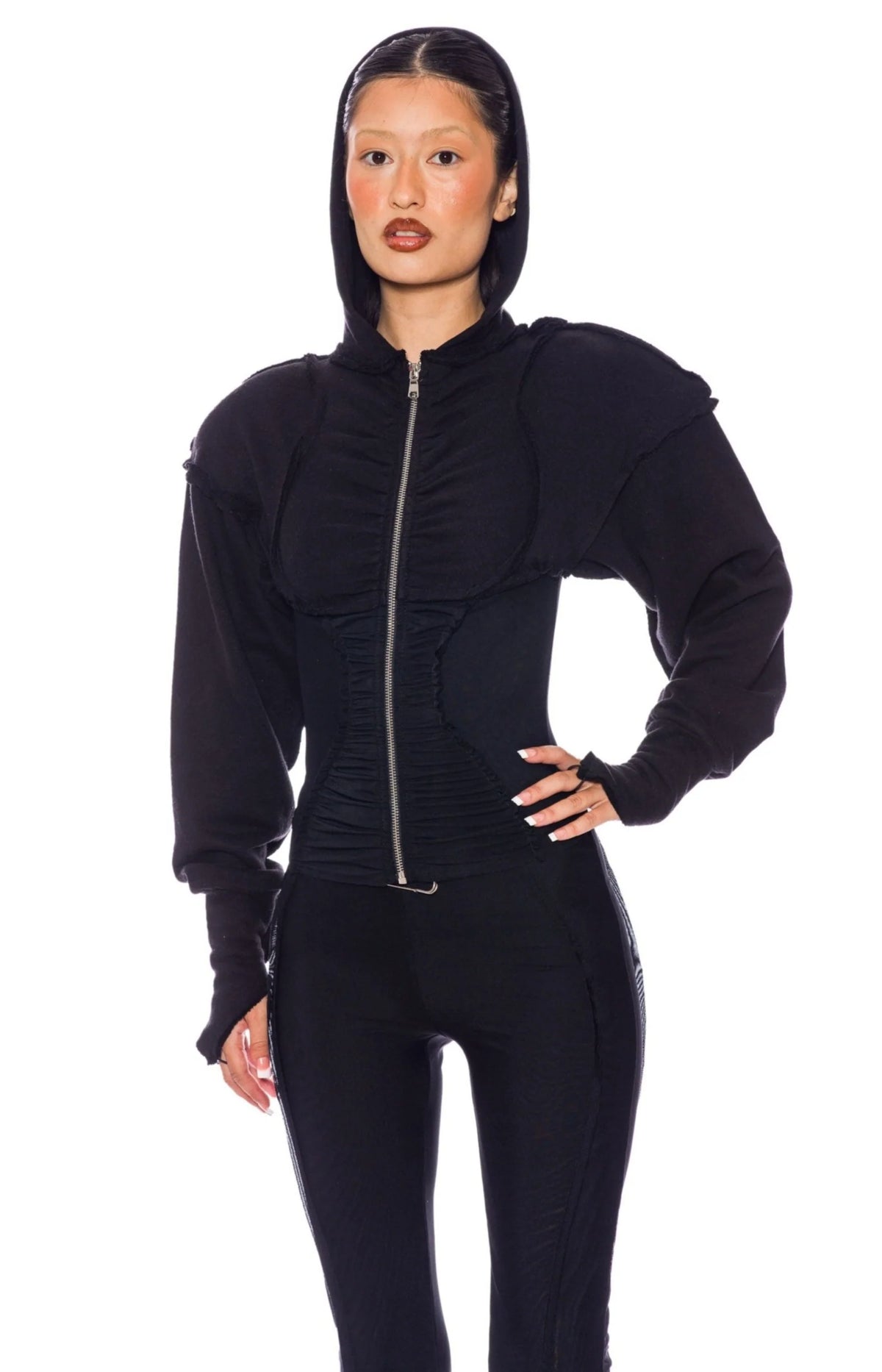 Open Seam Zip Hoodie - ONFEMME By Lindsey's Kloset