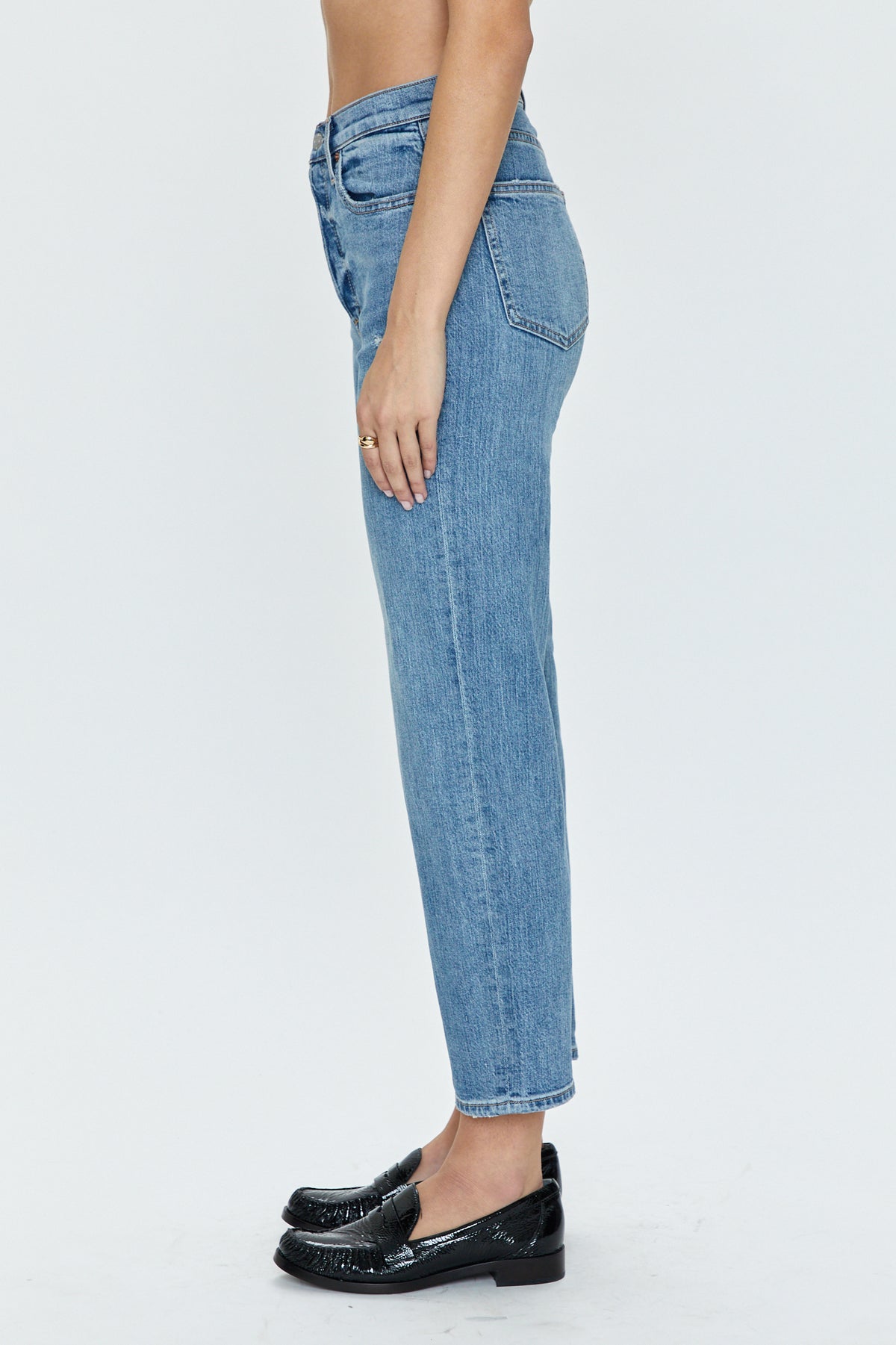 CASSIE CROP SUPER HIGH RISE STRAIGHT CROP - CAMBRIDGE VINTAGE - ONFEMME By Lindsey's Kloset