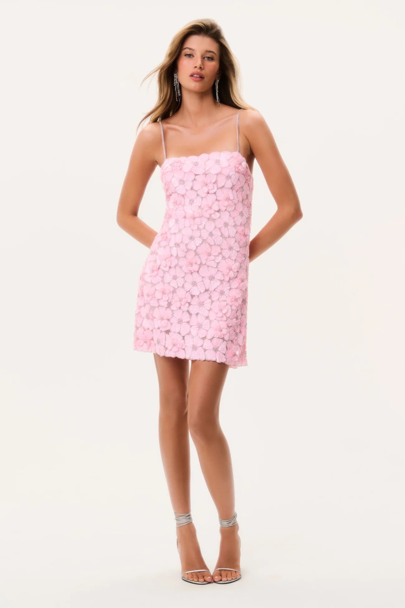 Aleria Hand-Beaded Sequin Mini Dress
