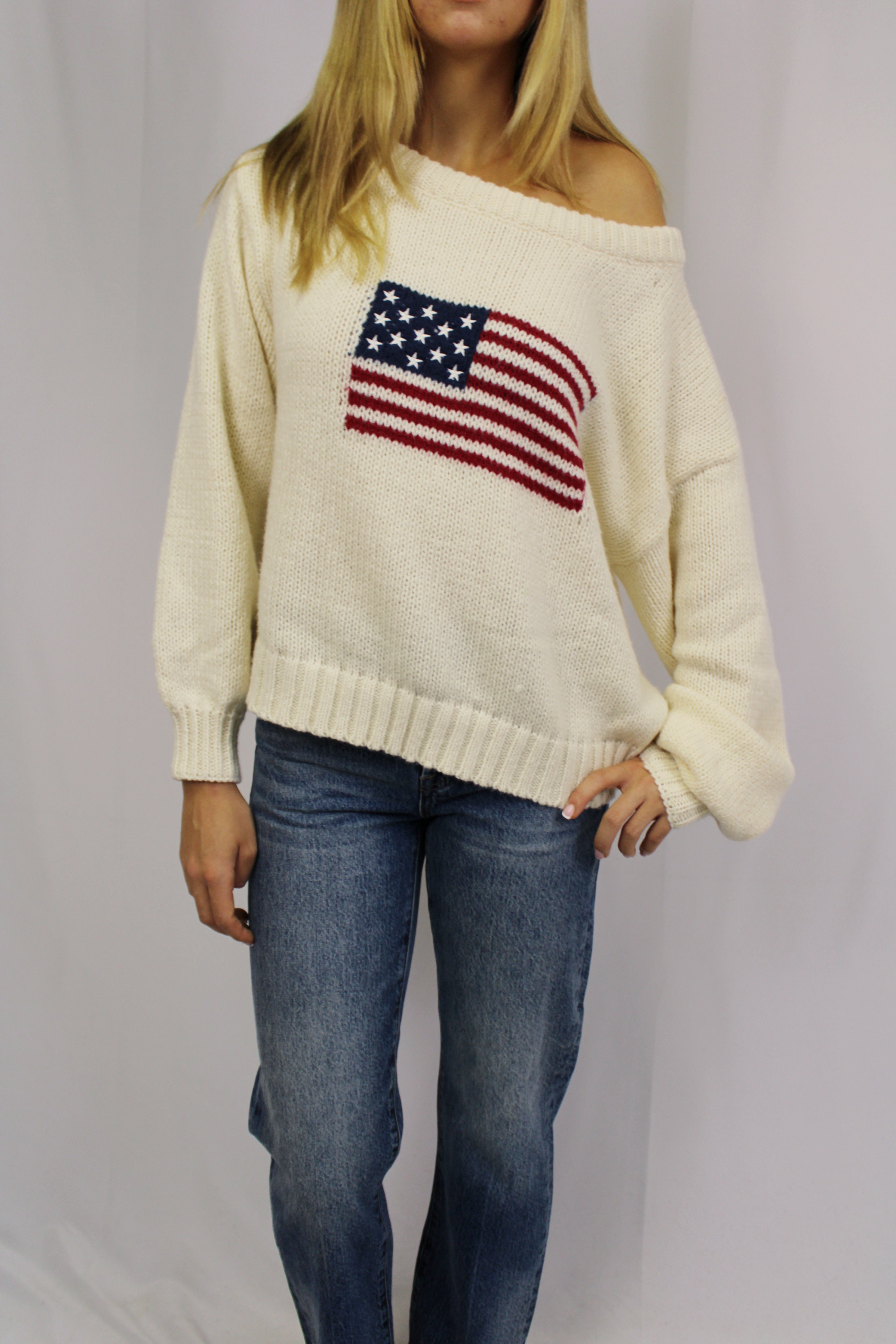 American Dream Sweater - ONFEMME By Lindsey's Kloset
