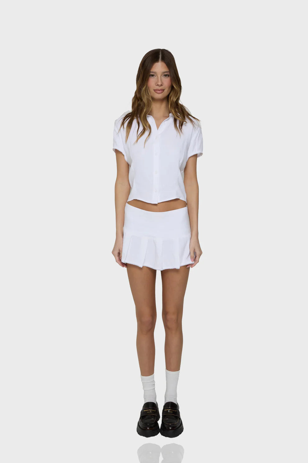 Grace Pleated Mini Skirt - ONFEMME By Lindsey's Kloset