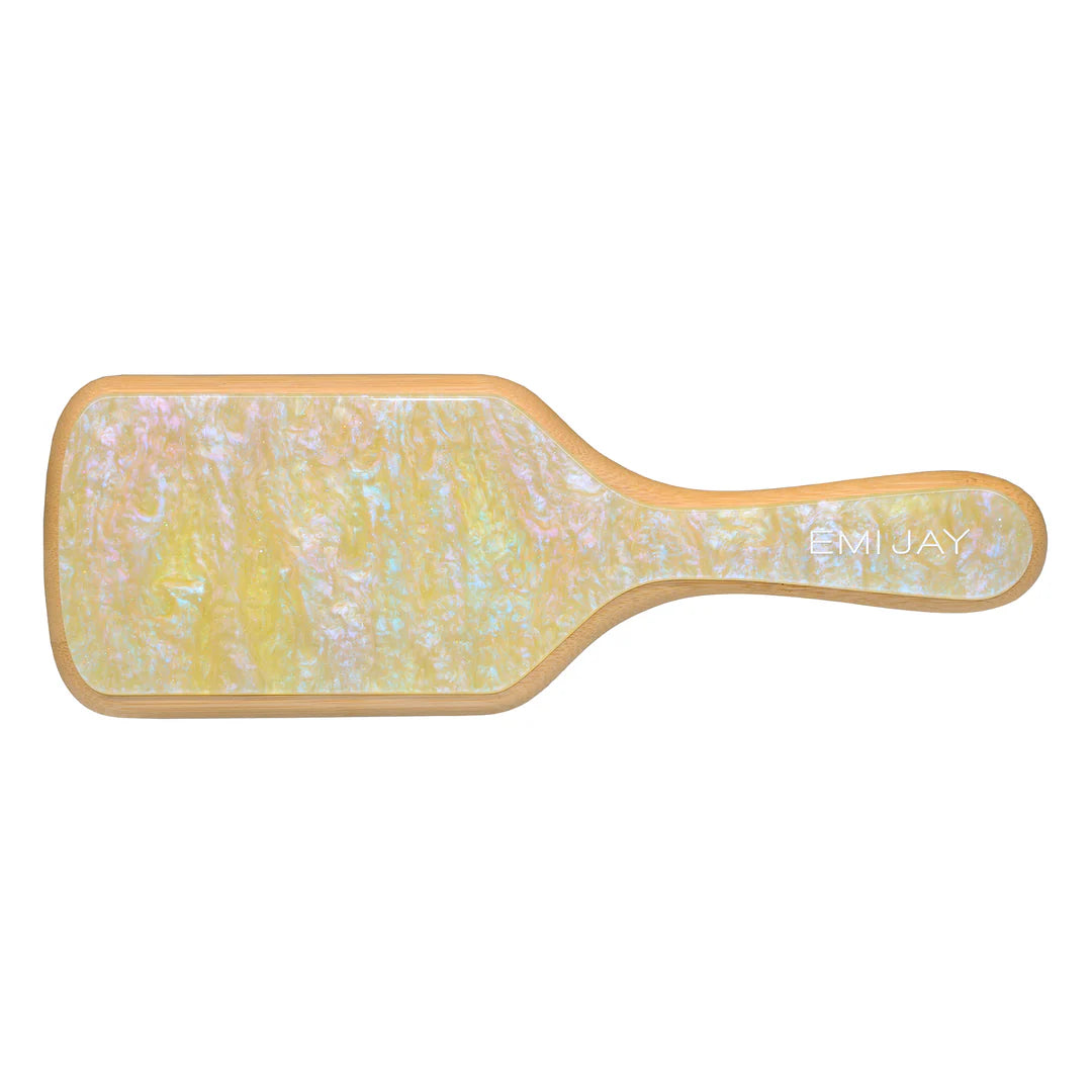 Bamboo Paddle Brush in Lemon Sugar - ONFEMME By Lindsey's Kloset