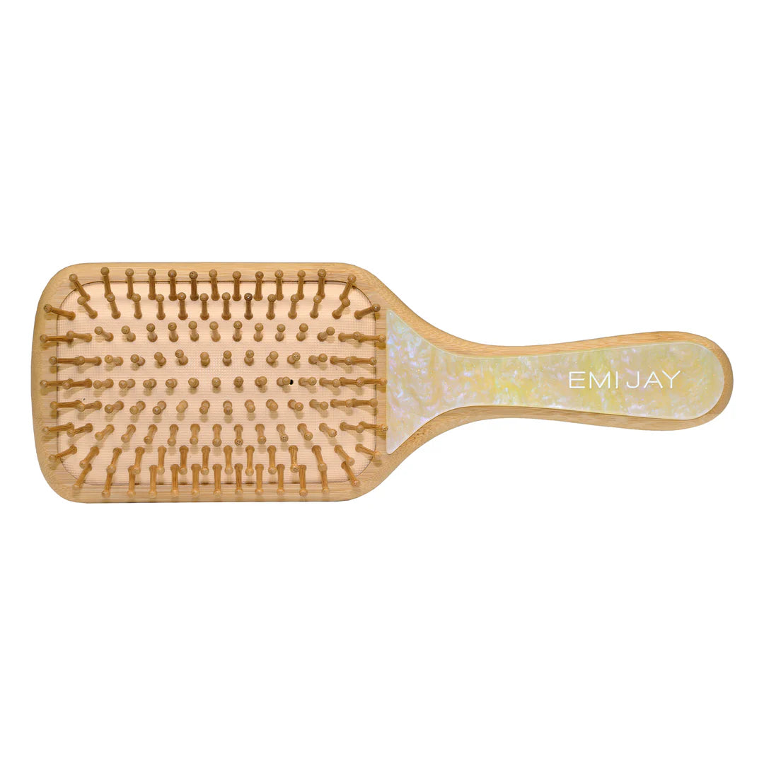 Bamboo Paddle Brush in Lemon Sugar - ONFEMME By Lindsey's Kloset