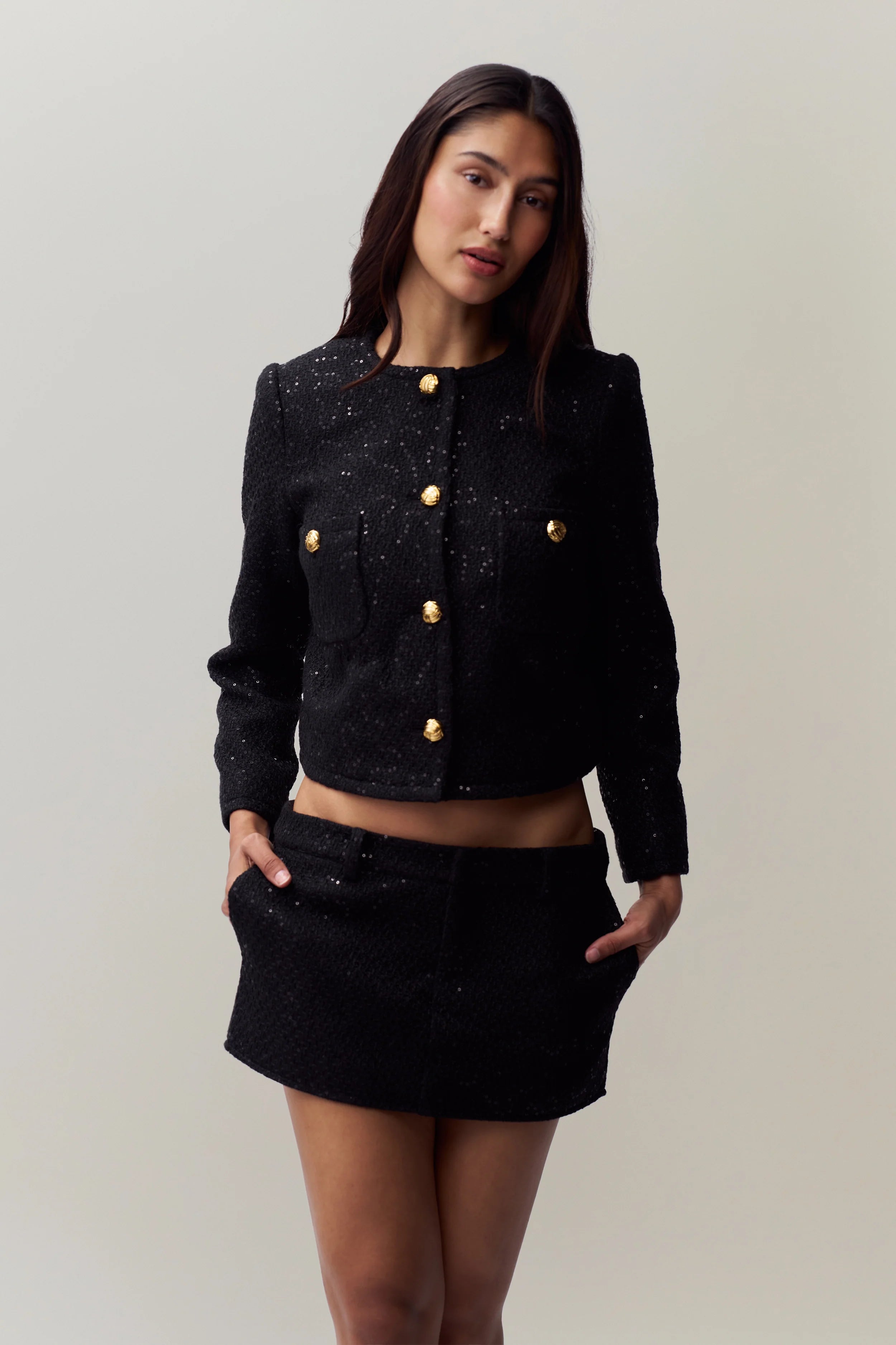 Bela Tweed Mini Skirt - ONFEMME By Lindsey's Kloset