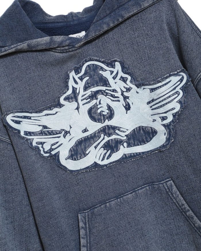 Blue Stitch Me Up Racer Hoodie - ONFEMME By Lindsey's Kloset