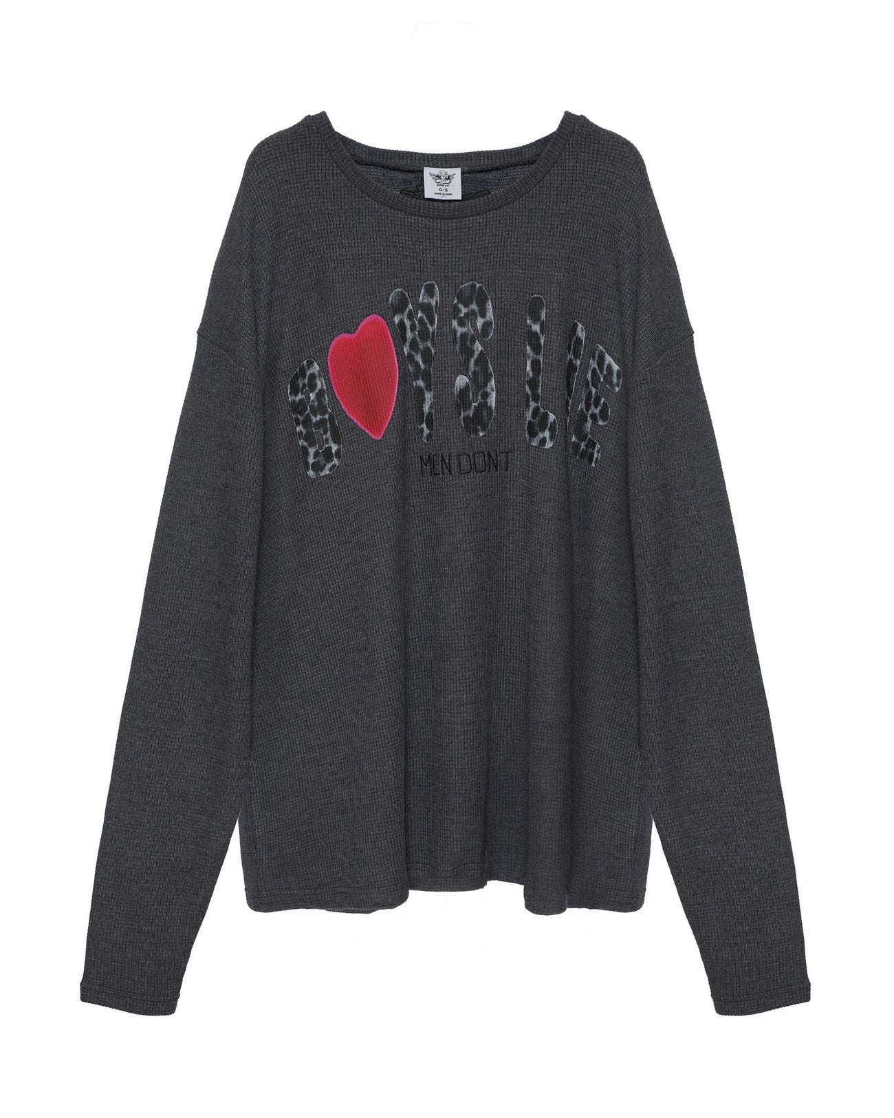 Charcoal Grey Caitlyn Coded Thermal Longsleeve - ONFEMME By Lindsey's Kloset