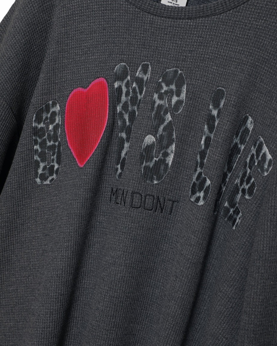 Charcoal Grey Caitlyn Coded Thermal Longsleeve - ONFEMME By Lindsey's Kloset