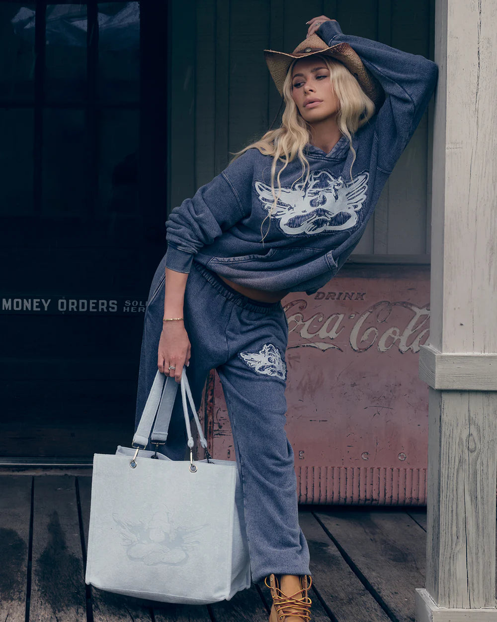 Blue Skies Terry Tote - ONFEMME By Lindsey's Kloset