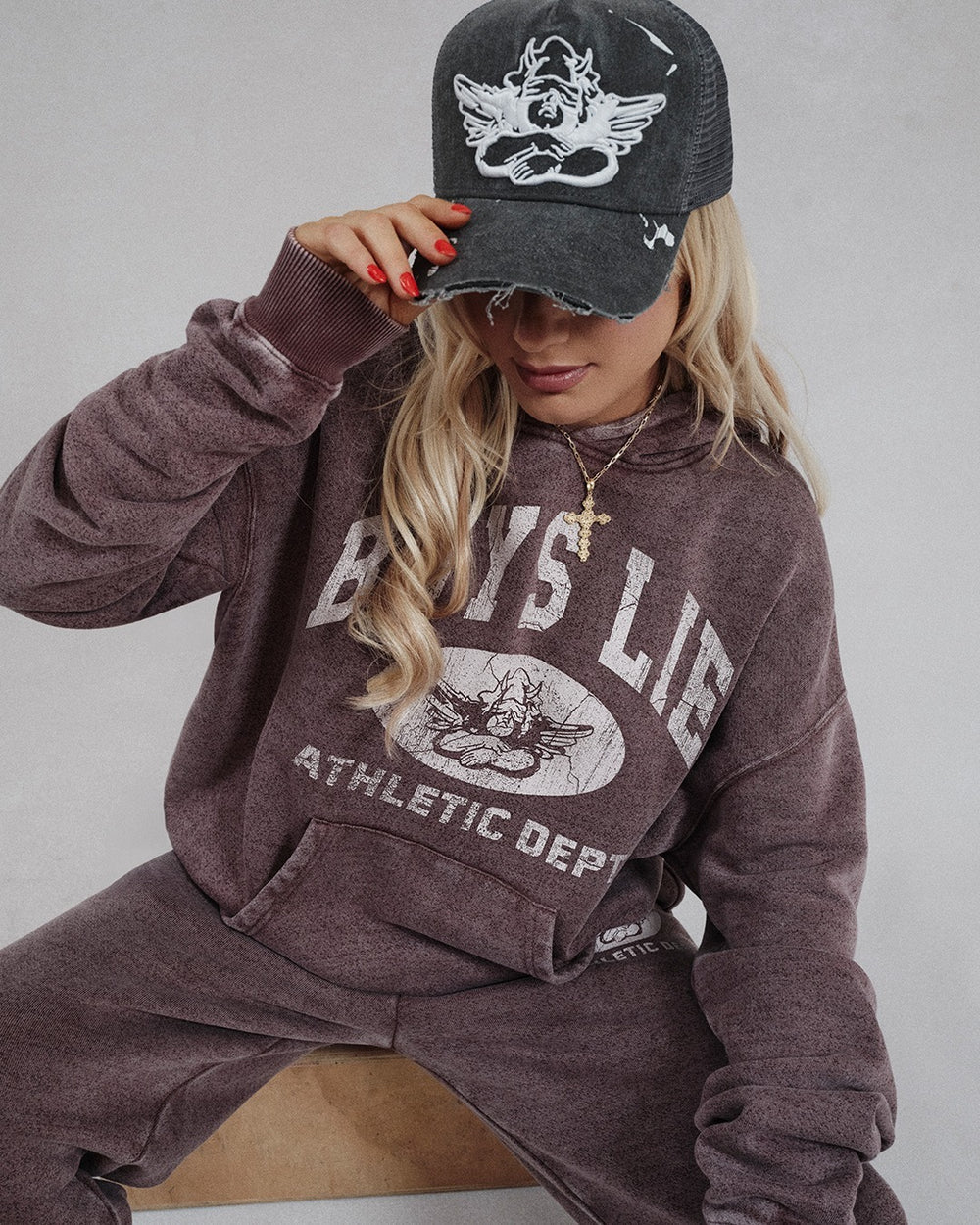 Graphite Trucker Hat - ONFEMME By Lindsey's Kloset