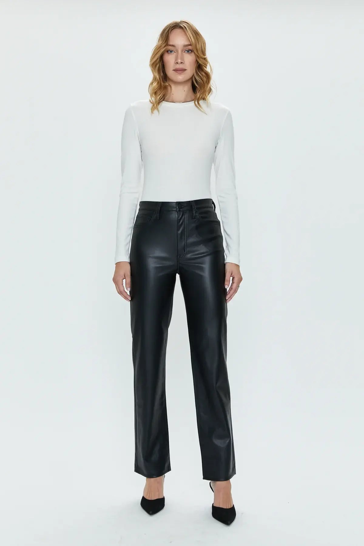 Cassie Super High Rise Straight - Slate Black - ONFEMME By Lindsey's Kloset