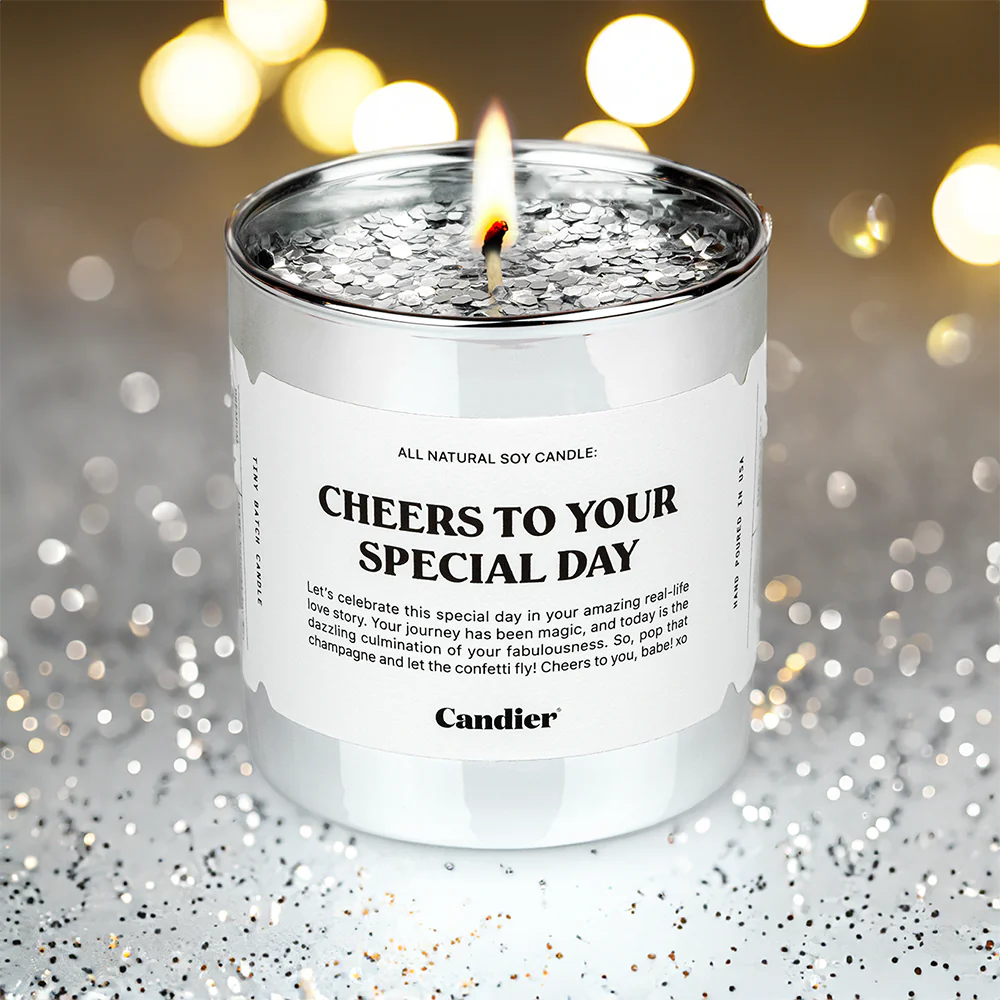 Cheers To Your Special Day Candle - ONFEMME By Lindsey's Kloset