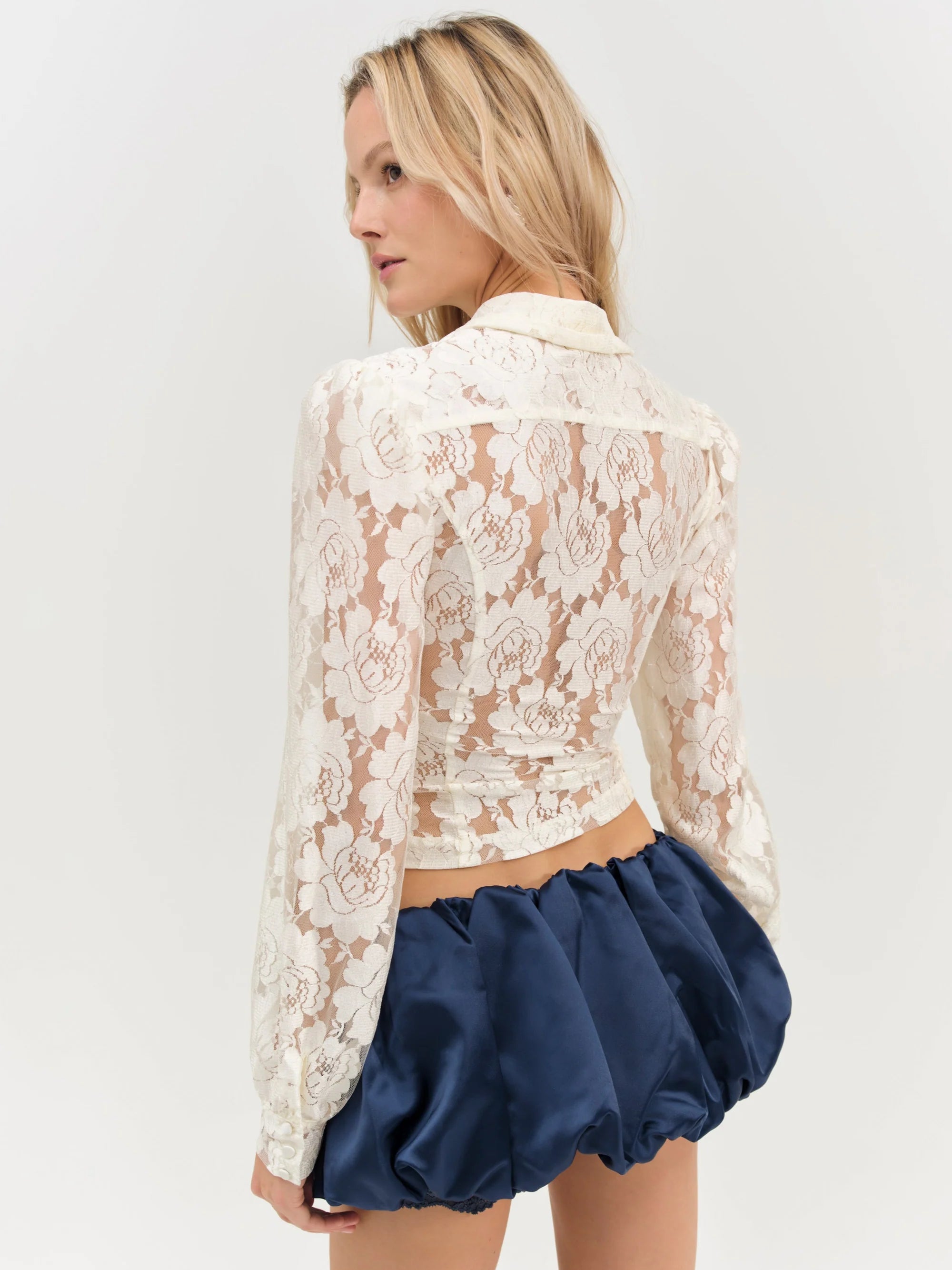 Claudia Rose Lace Button Down Top - ONFEMME By Lindsey's Kloset