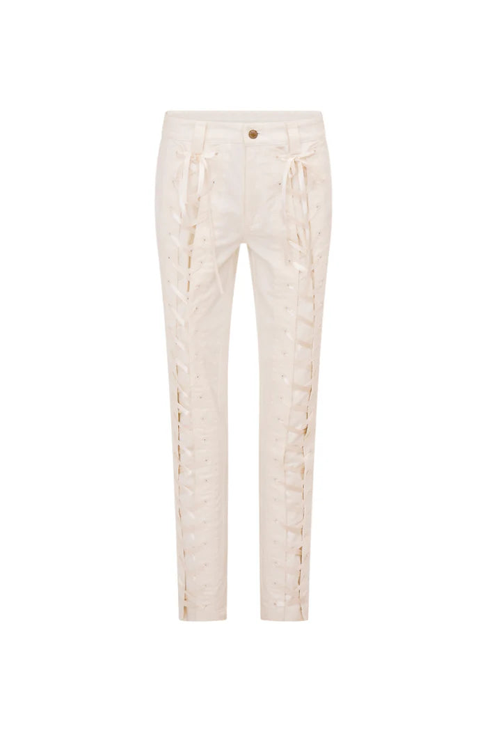 Doro Lace Up Bow Pants - ONFEMME By Lindsey's Kloset
