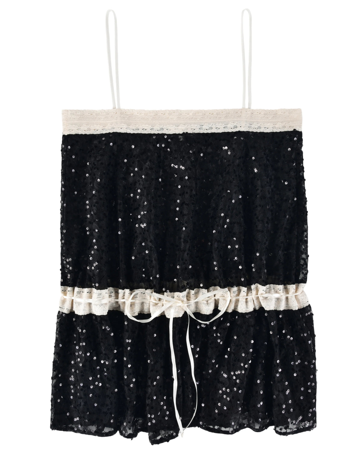 Lace Ribbon Dress - Dark Glimmer