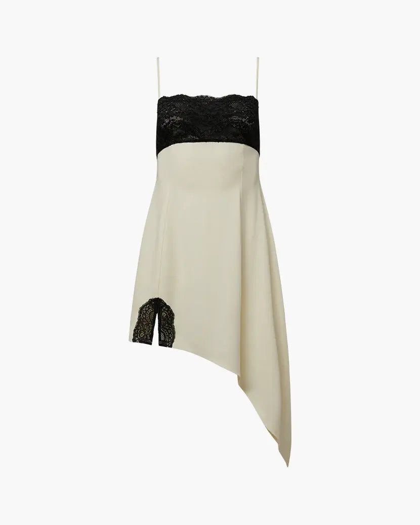 Lace Asymmetrical Slip Dress - ONFEMME By Lindsey's Kloset