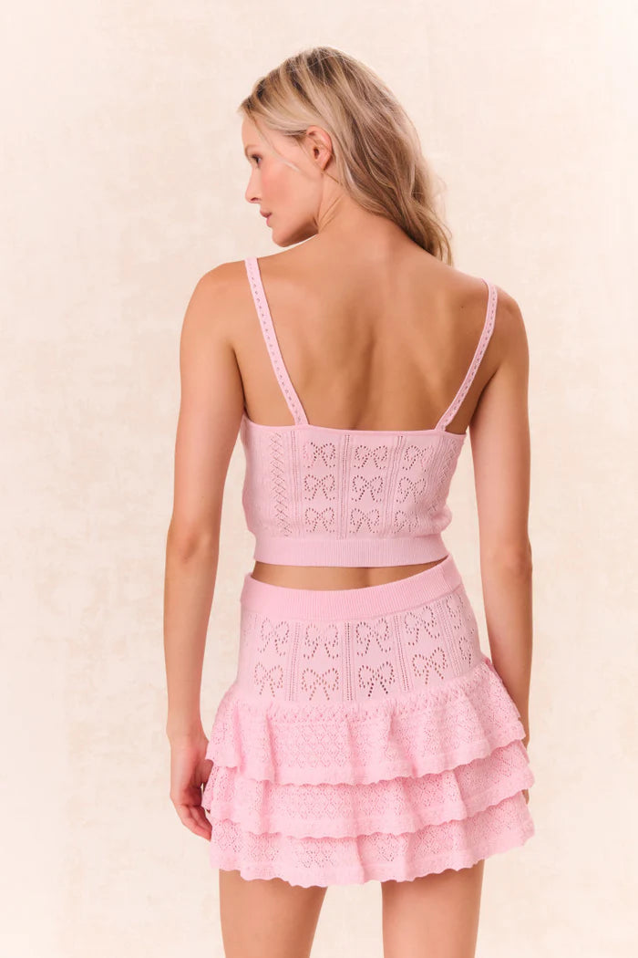 Fane Bow Pointelle Tank Top - ONFEMME By Lindsey's Kloset