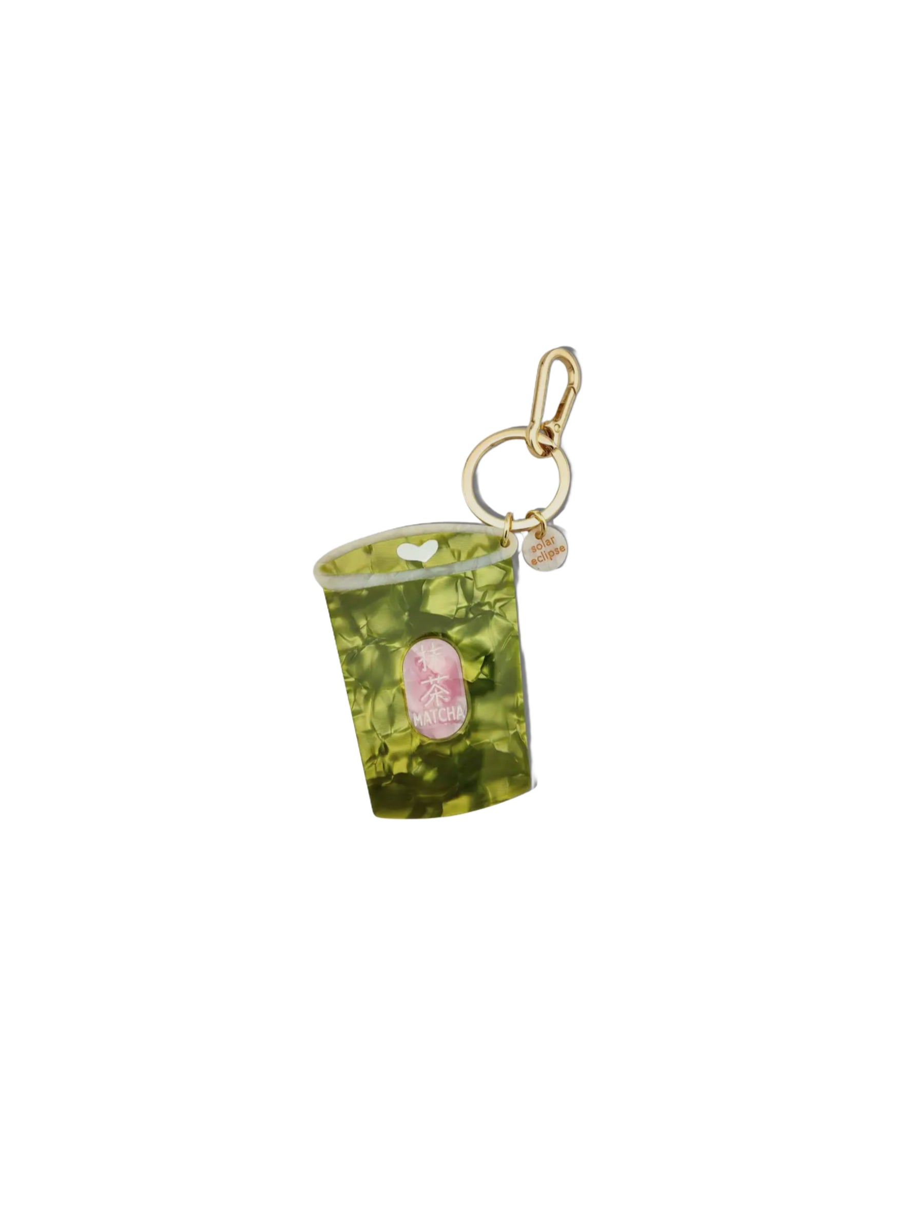 Hand-Painted Matcha Bag Charm + Keychain