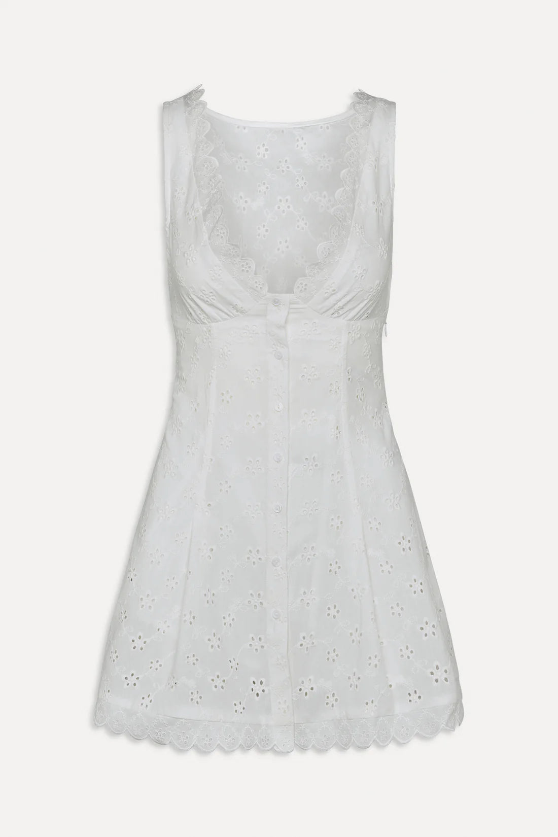 X BELLA HADID Farm Eyelet Mini Dress