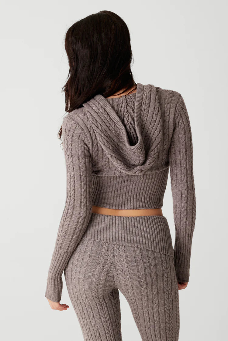 Aimee Cable Cloud Knit Hoodie - ONFEMME By Lindsey's Kloset