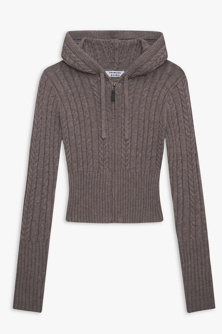 Aimee Cable Cloud Knit Hoodie - ONFEMME By Lindsey's Kloset
