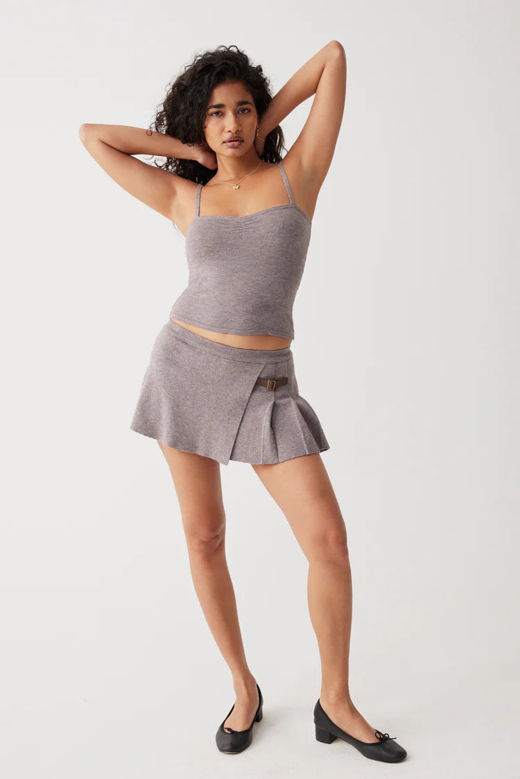 Carver Cloud Knit Pleated Skort - ONFEMME By Lindsey's Kloset