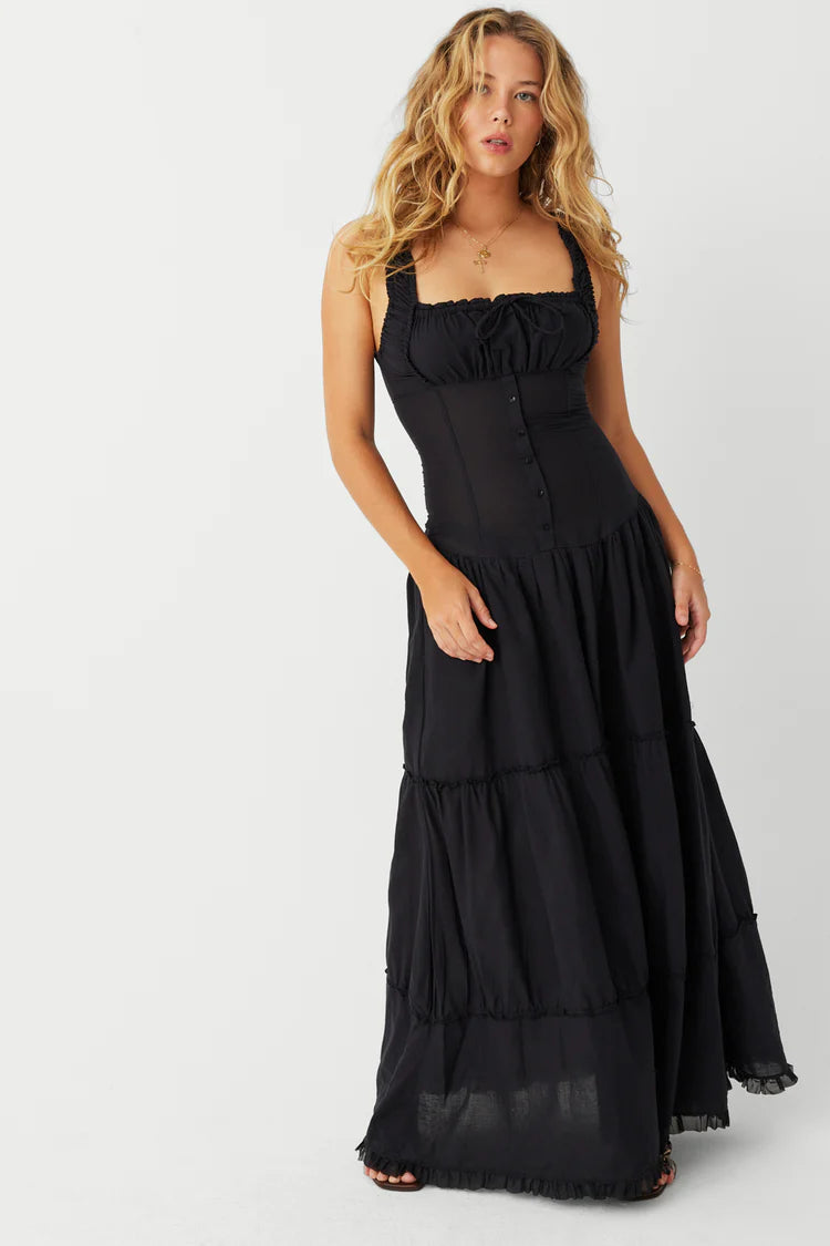 Christabelle Ruffle Maxi Dress - ONFEMME By Lindsey's Kloset