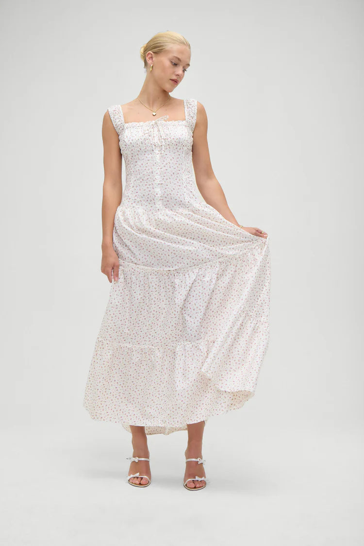 Christabelle Floral Ruffle Maxi Dress - ONFEMME By Lindsey's Kloset