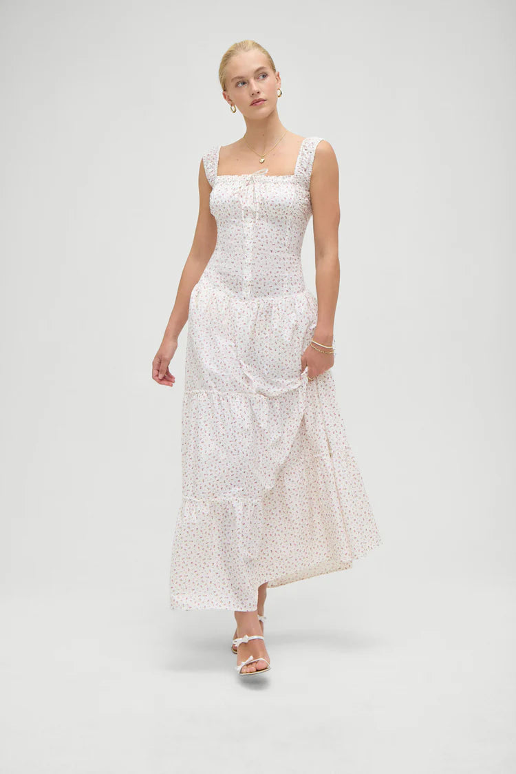 Christabelle Floral Ruffle Maxi Dress - ONFEMME By Lindsey's Kloset