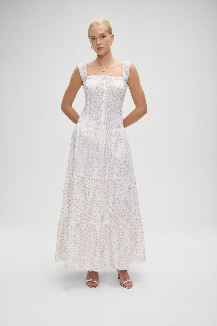 Christabelle Floral Ruffle Maxi Dress - ONFEMME By Lindsey's Kloset